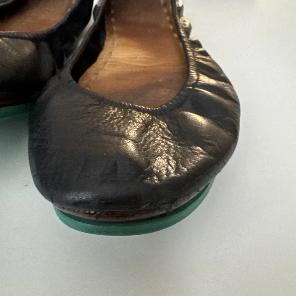 Tieks By Gavrieli Black Leather Ballet Flats Shoes Slip On Women's Size 9 US - Picture 3 of 12